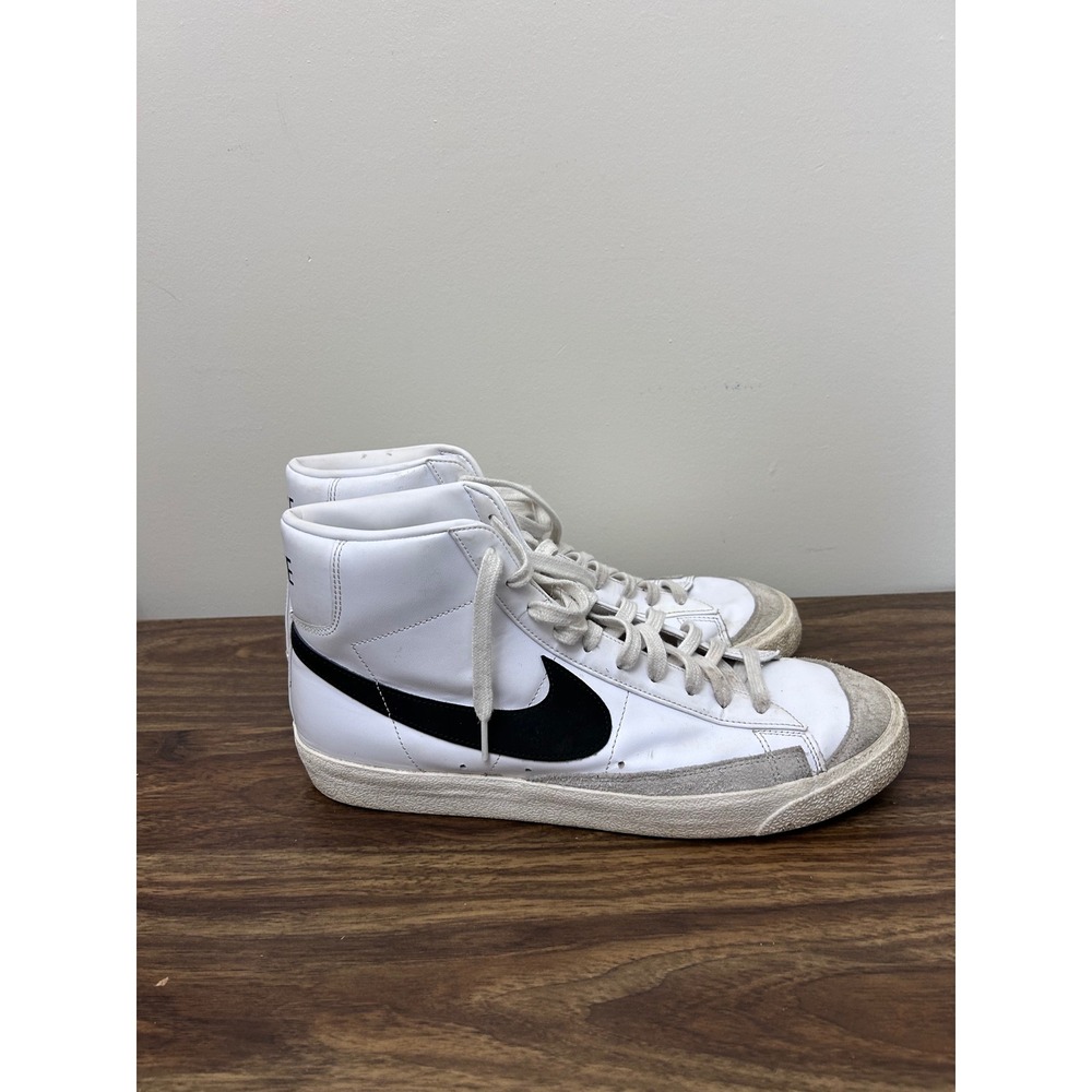 Nike Blazer Mid 77 Vintage Mens White Black High Top Sneakers BQ6806-100 Size 13